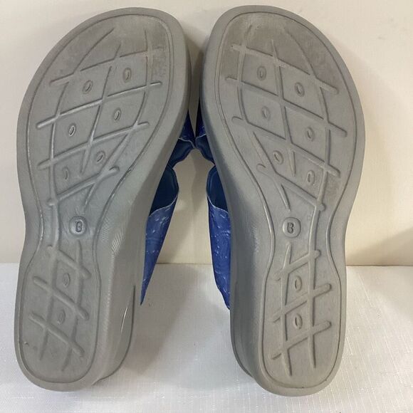 Bzees Blue Slide On Sandals Size 8 - Picture 3 of 7